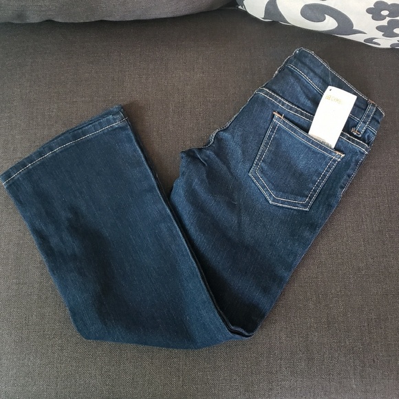 Gymboree Girls Bootcut Blue Jeans Bow Pocket Adjustable Waist NWT Size 7
